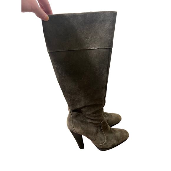 Kristin Davis Knee Chocolate Suede Knee Boot Sz 7M - Picture 1 of 5